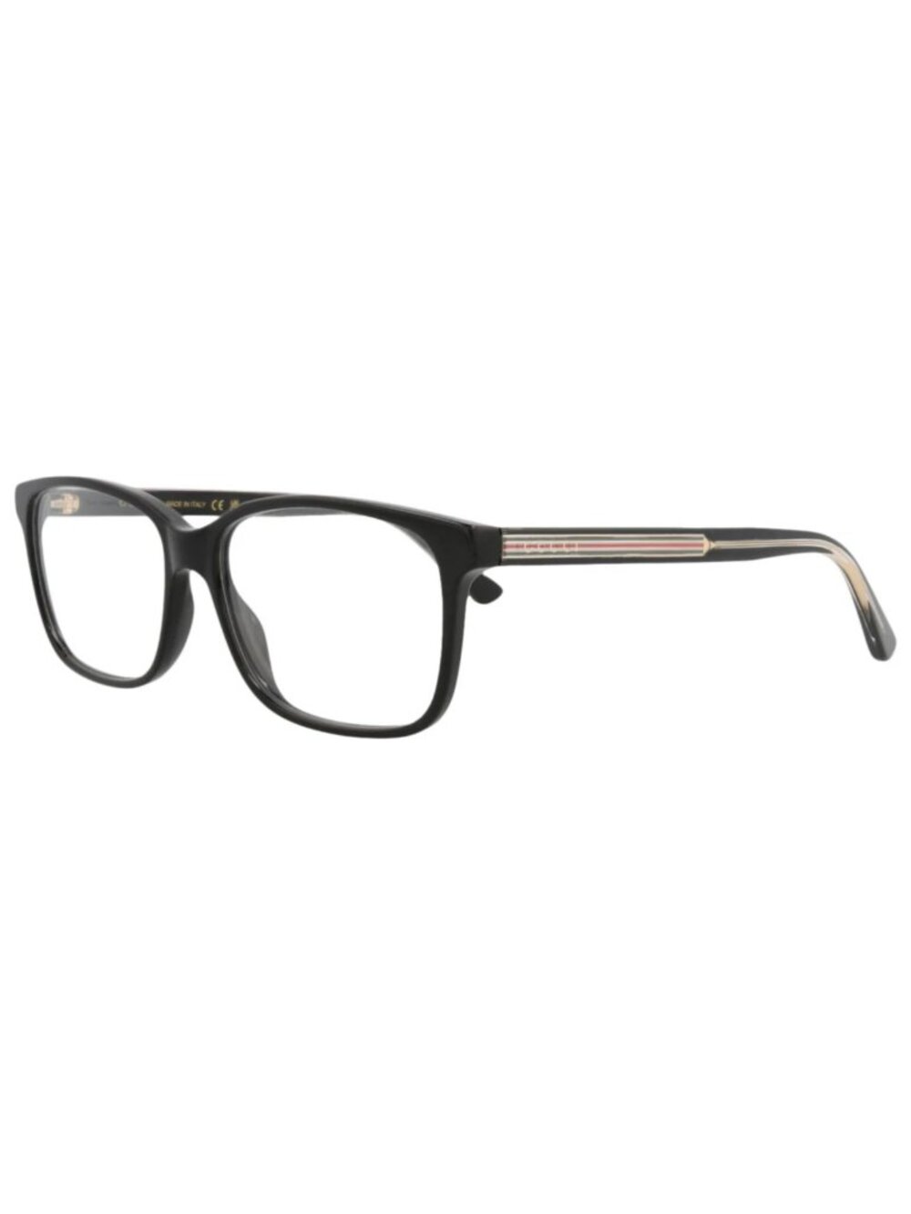 New Gucci Women's Eyeglasses Square Rectangle Acetate Frame Mens Black Crystal